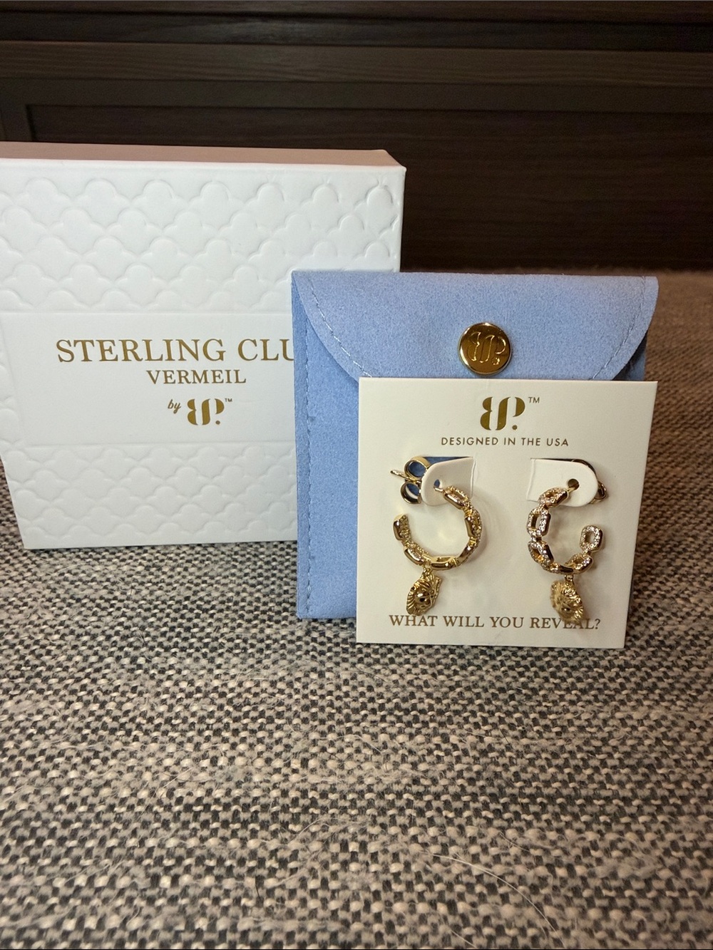 Bomb Party Sterling Club Vermeil Gold Lion Hoop Earrings - Gold